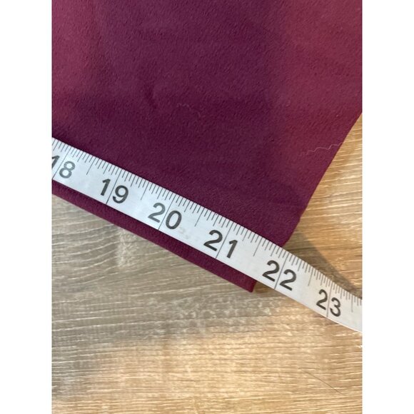 Vintage 90s Larry Levine Petite Maroon Flat Front Pants Sz 8P - Picture 9 of 9